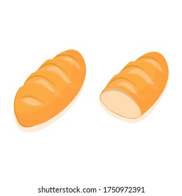 bread bakery food loaf meal vector illustration