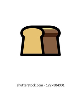 Bread Bakery Foods Icon Logo Vector Illustration. Outline Style.
