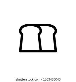 Bread Bakery Foods Icon Vector Illustration. Outline Style.
