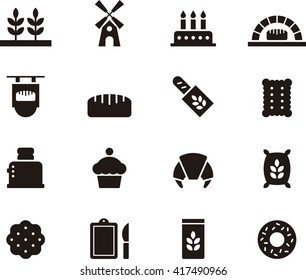 BREAD & BAKERY glyph icons