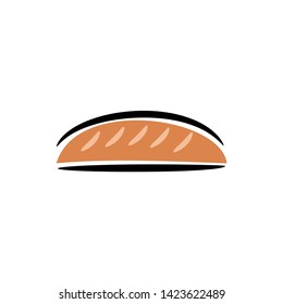 Bread, bakery icon isolated on white background. Vector illustration.