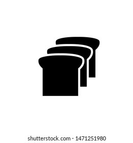 Bread Bakery Icon , Kitchen Template Logo Design Emblem Isolated Illustration , Outline Solid Background White
