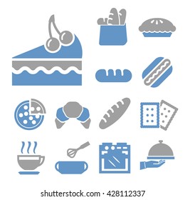 bread, bakery icon set