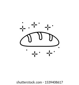 Bread, bakery icon. Simple line, outline vector of Thanksgiving day icons for ui and ux, website or mobile application