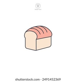 Bread bakery icon theme symbol vector illustration isolated on white background