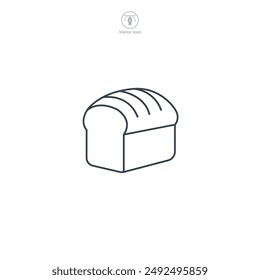 Bread bakery icon theme symbol vector illustration isolated on white background