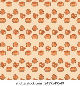 bread and bakery pattern vector design