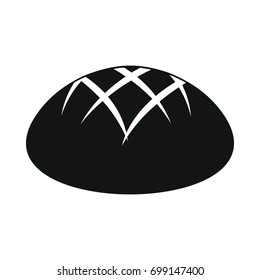 Bread bakery product in black simple silhouette style icons vector illustration for design and web isolated on white background. Bread bakery product vector object for labels and logo