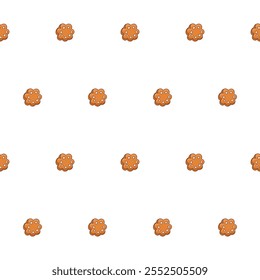 Producto de panadería de pan Fondo de patrón sin fisuras. Símbolo de pan de Doodle aislado en blanco. Reloj de tela textil. 