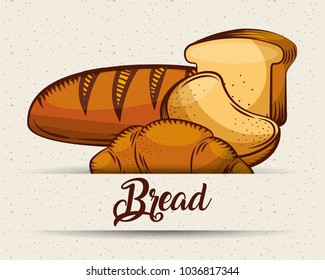 bread bakery products food template image