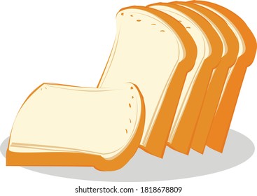 Brotbackerei, geschnitten Brot auf weißem Hintergrund