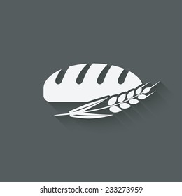 Bread Bakery Symbol - Vector Illustration. Eps 10