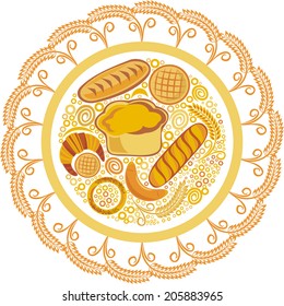 Bread bakery vector illustration