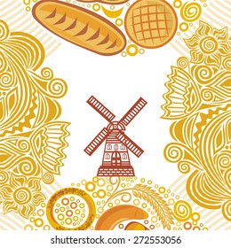 Bread bakery vector illustration