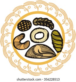Bread bakery vector illustration