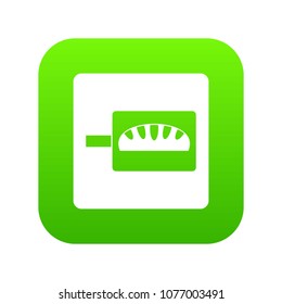 Bread baking icon digital green for any design isolated on white vector illustration