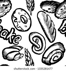 bread baking texture illustration vector