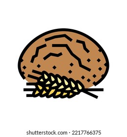 bread barley ear color icon vector. bread barley ear sign. isolated symbol illustration