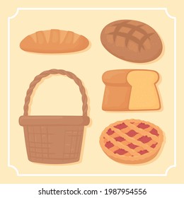 bread basket pie slice whole grain