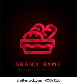 Bread Basket red chromium metallic logo