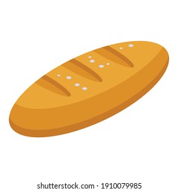 Bread baton icon. Isometric of bread baton vector icon for web design isolated on white background