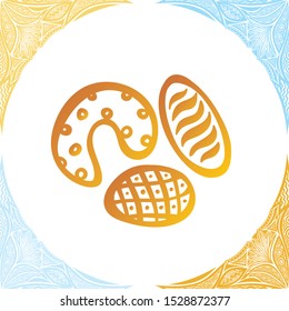 Bread and beautiful background. Vector illustration