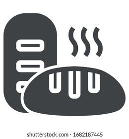 
bread black icon on white background