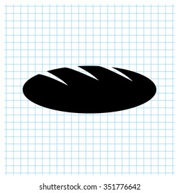 bread - black vector icon