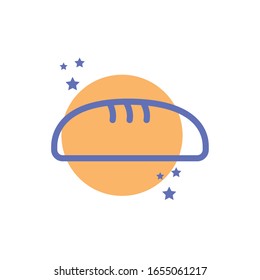 diseño ícono estilo bloque de pan panadería tienda de panadería desayuno menú de cocina tradicional de calidad superior tema Ilustración vectorial
