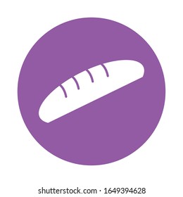 diseño de ícono estilo bloque de pan panadería tienda de alimentos desayuno cocina tradicional de primera calidad menú de cocina tema Vector ilustración