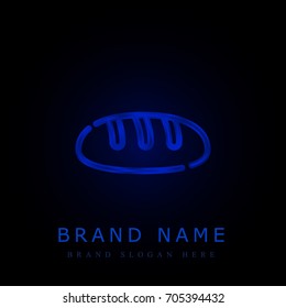 Bread blue chromium metallic logo