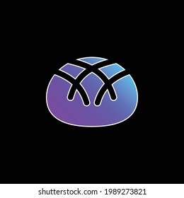 Bread blue gradient vector icon