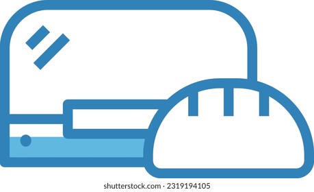 Bread Blue Icon, Vector Icon