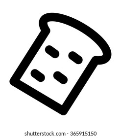 Bread Bold Line Vector Icon