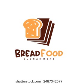 Bread book logo vector template, Creative Book bread logo design concepts