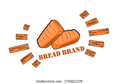 Bread brand logo. Vector bread logo.