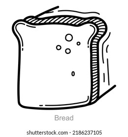 Bread and breakfast icon concept