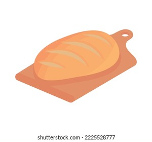 bread breakfast icon flat isolated