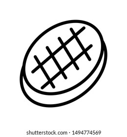 bread for breakfast line icon