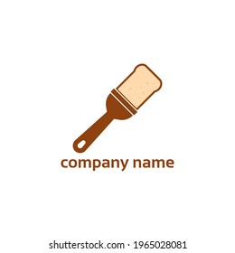 bread + brush combination logo
