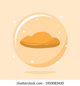 bread in a bubble design vector illustration