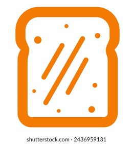 Bread, bun, loaf, bakery logo design in a minimalist style. Fast food icon. Vector illustration.