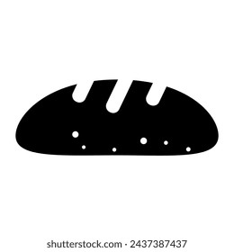 Bread, bun, loaf, bakery logo design in a minimalist style. Fast food icon. Vector illustration.