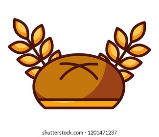 bread bun wheat leaves food bakery