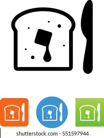 Bread with butter icon