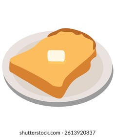 Bread and butter.Square slices of bread for sandwich or toast with butter 