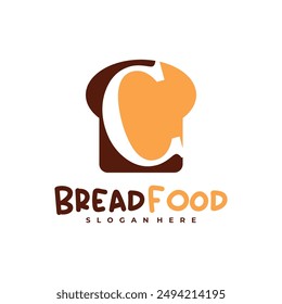 Bread with C logo vector template, Creative Bread logo design concepts