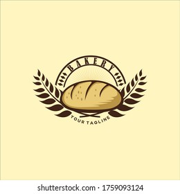 bread cake bakery logo vector