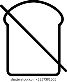 Icono de contorno de la dieta de carbohidratos de pan
