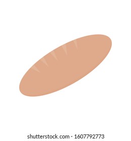 bread cartoon isolated on white background. vector illustration